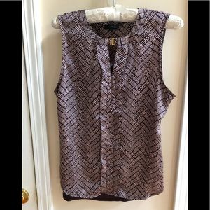 The Limited Mixed Media Silky Sleeveless Blouse
